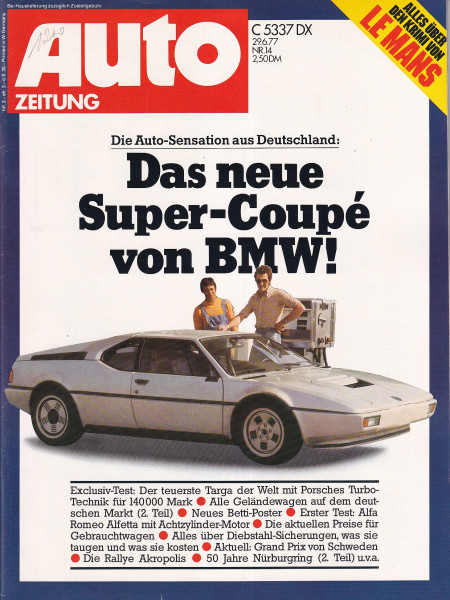 Auto Zeitung 1977 Heft 14 - 29.06.1977 - Alfa Romeo Alfetta