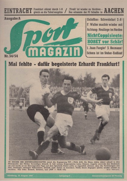 Sport Magazin - 1954 34 A - 23. August 1954