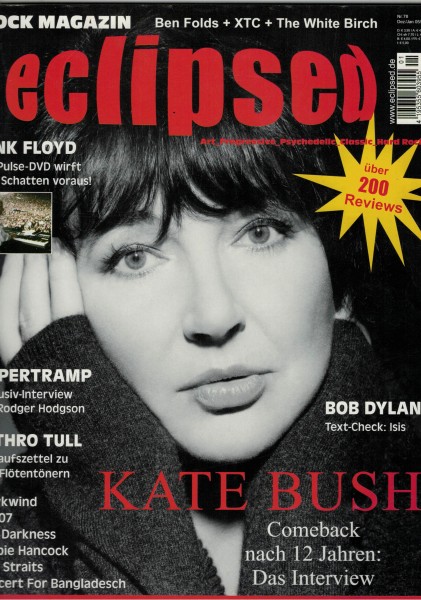 eclipsed Rock Magazin Nr. 078, 12-2005, mit CD, Kate Bush, Supertramp, Pink Floyd, The White Birch,