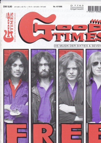 Good Times Ausgabe Nr. 23 - 1996/4 - The Free, Beatles, The Who, Keith West, Mick Taylor