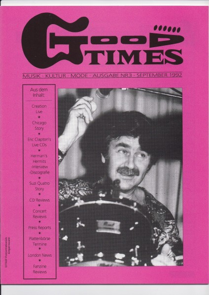 Good Times Ausgabe Nr. 3 - September 1992 - Creation, Chicago, Pete York, The Kinks, Procol Harum