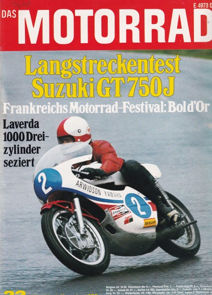Das Motorrad - 1972 - Heft 22 - Suzuki GT 750 J, Laverda 1000