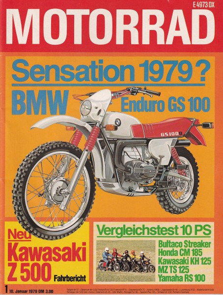 Motorrad - 1979 - Heft 01 - BMW-Enduro GS 800/1000, Bultaco Streaker, Honda CM 185