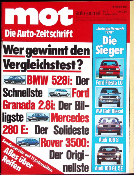 mot auto-journal - Die Auto-Zeitschrift - 1978 - Nr. 5 - 08.03.1978
