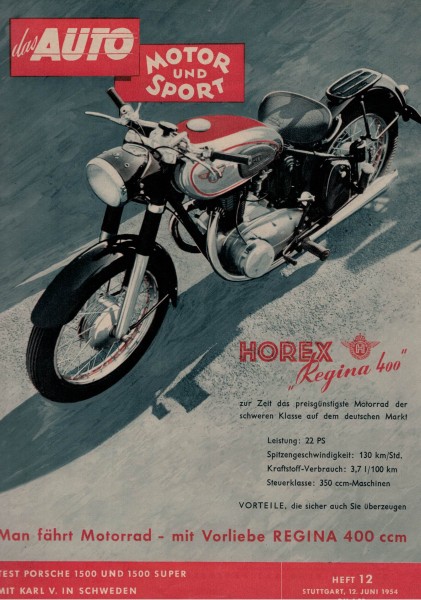 Auto Motor und Sport 1954 Heft 12 - 12.06.1954 - Porsche 1500 und 1500 Super