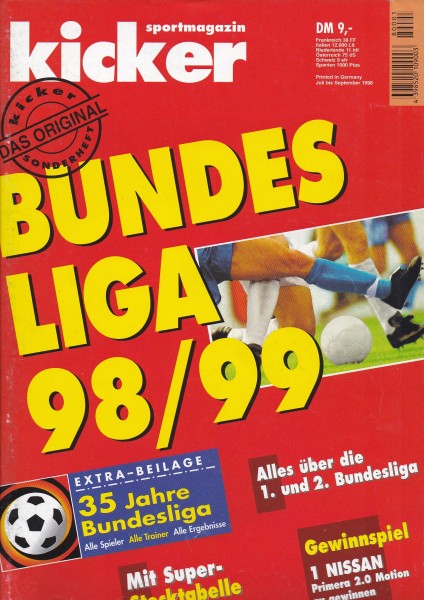Kicker Sonderheft Bundesliga 1998/99