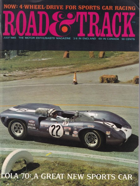 Road & Track - 1965 July - Lamborghini 350 GT, Ferrari 250 MM, Porsche 912, Mercedes 600, Lola 70