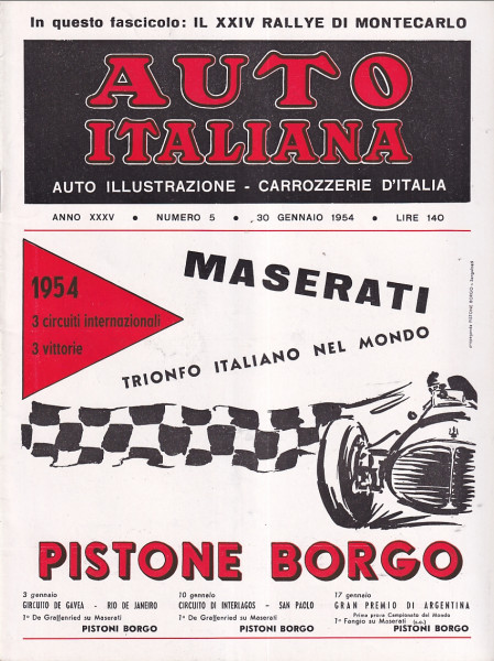 Auto Italiana - 1954 - Nr. 5