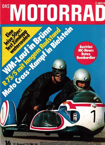 Das Motorrad - 1973 - Heft 16 - Zündapp watercooled, BMW R75-5