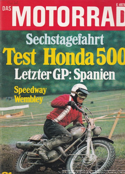 Das Motorrad - 1972 - Heft 21 - Honda CB 500