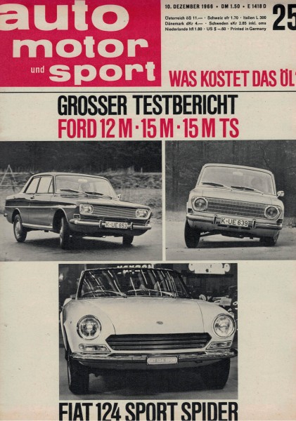 Auto Motor und Sport 1966 Heft 25-10.12.1966