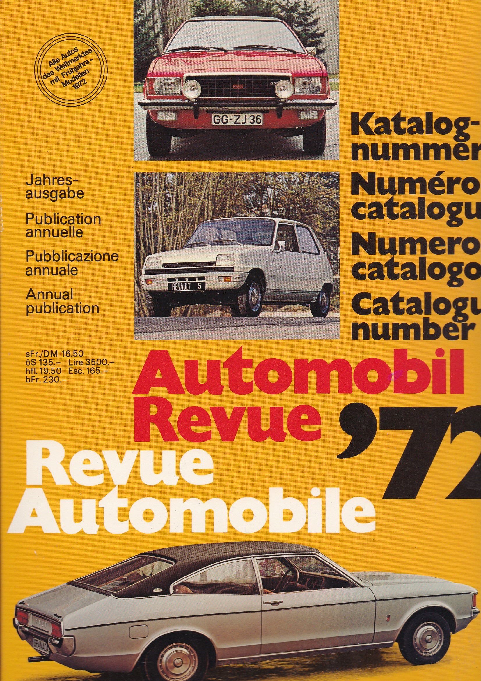 Automobil RevueJahresausgaben Alle Zeitschriften alphabetisch