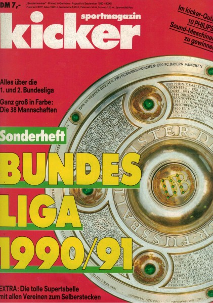 Kicker Sonderheft Bundesliga 1990/91