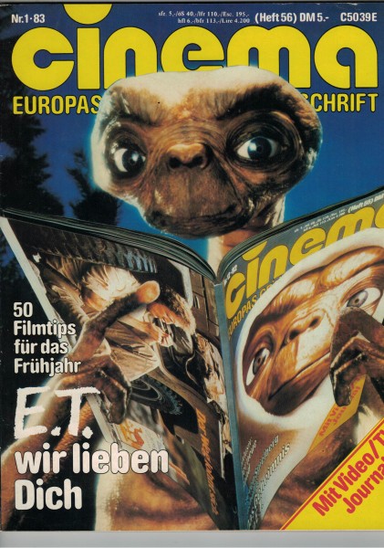 Cinema Zeitschrift, Heft Nr. 056, Januar 1983, E.T.