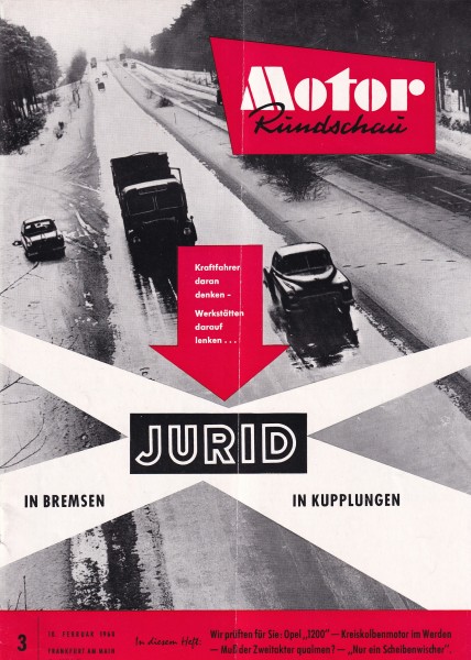 Motor Rundschau 1960 Heft 03 - 10.02.1960 - Opel 1200, Volvo Sportwagen P 1800