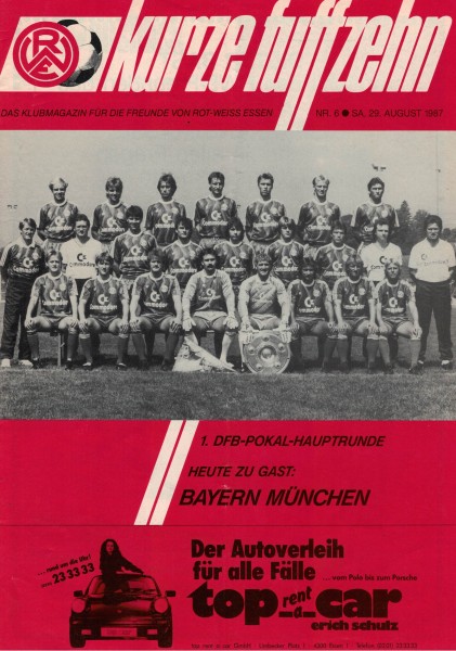 kurze fuffzehn - Das Klubmagazin von Rot-Weiss Essen, 1987-Nr. 6