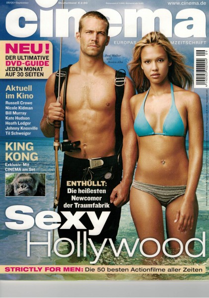 Cinema Zeitschrift, Heft Nr. 328 September 2005, King Kong, Russel Crowe, Jessica Alba, Paul Walker