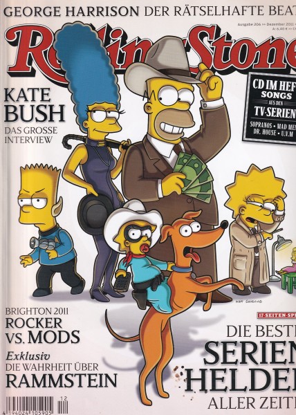 Rolling Stone 2011-12 Dezember - Ausgabe 206 - Kate Bush, George Harrison, Rammstein -mit CD