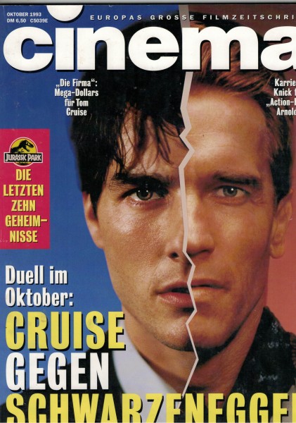 Cinema Zeitschrift, Heft Nr. 185 Oktober 1993, Tom Cruise, Arnold Schwarzenegger, Jurassic Park
