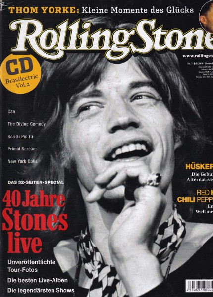 Rolling Stone 2006-07 Juli - Ausgabe 141 - Thom Yorke, Rolling Stones, Can - mit CD