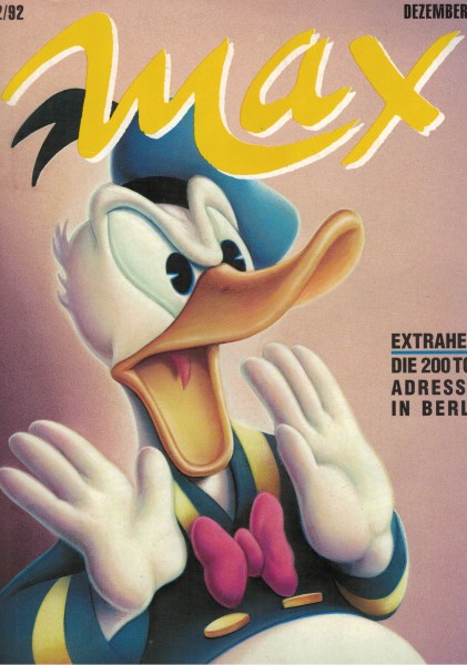 Max - Das Lifestyle-Magazin, 1992-12, Donald Superstar