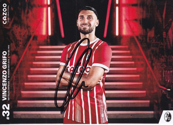 Autogrammkarte - SC Freiburg - Vincenzo Grifo - Original Signatur