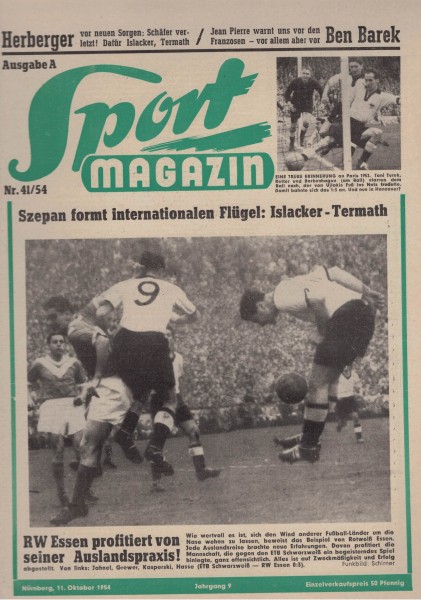 Sport Magazin - 1954 41 A - 11. Oktober 1954