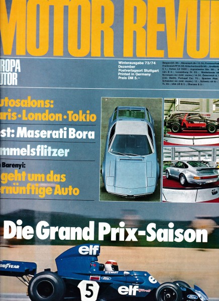 Motor Revue - Heft 88 - Winter 1973/1974 - Ferrari Dino 308 GT4, Jaguar Series II, Maserati Bora