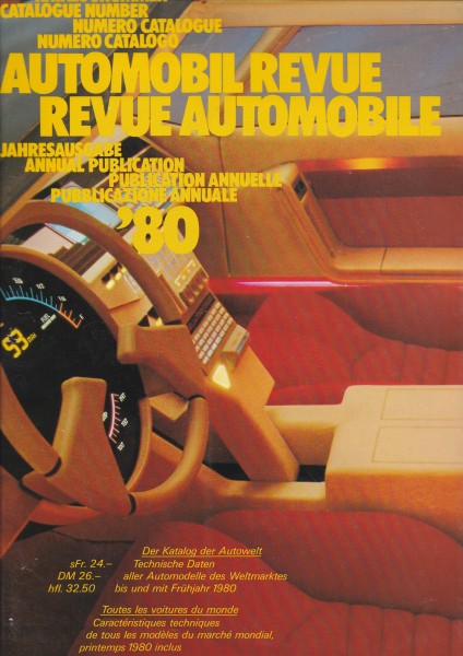 Automobil Revue - 1980 - Der Katalog der Autowelt