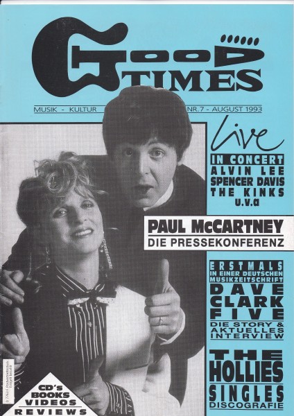 Good Times Ausgabe Nr. 7 - August 1993 - Paul McCartney, Alvin Lee and Band, Spencer Davis Group