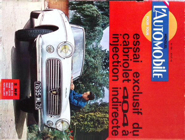 L´Automobile No. 196 - Aout 1962