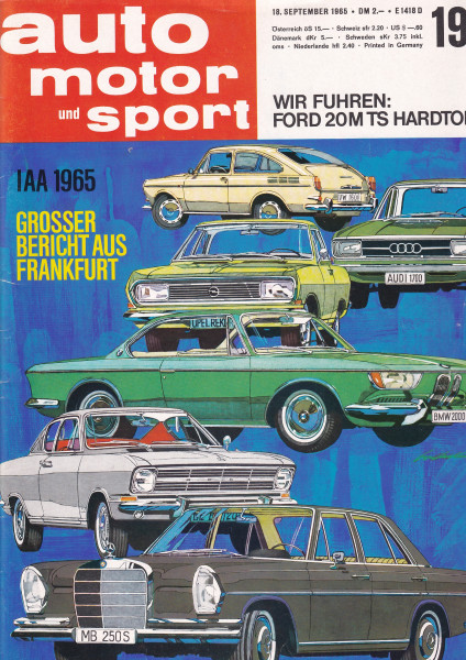 Auto Motor und Sport 1965 Heft 19-18.09.1965