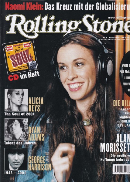 Rolling Stone 2002-01 Januar - Ausgabe 87 - Alicia Keys, Ryan Adams, George Harrison - mit CD