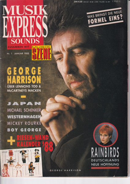 Musik Express Sounds - 1988 Januar - George Harrison, Mickey Rourke, Boy George, Rainbirds
