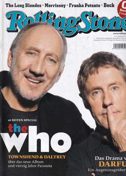 Rolling Stone 2006-11 November - Ausgabe 145 - The Who, The Long Blondes, Morrissey - mit CD