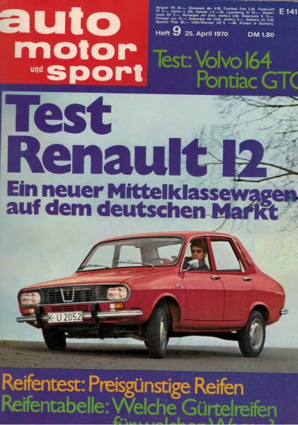 Auto Motor und Sport 1970 Heft 09 - 25.04.1970 - Renault 12