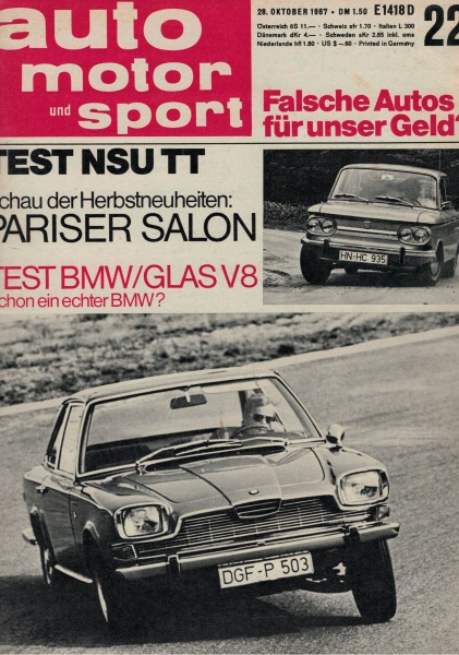 Auto Motor und Sport 1967 Heft 22-28.10.1967