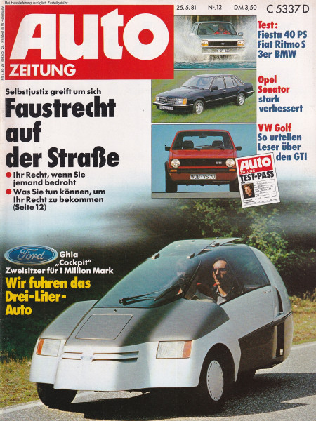 Auto Zeitung 1981 Heft 12 - 25.05.1981 - Ford Ghia Cockpit, Fiat Ritmo S