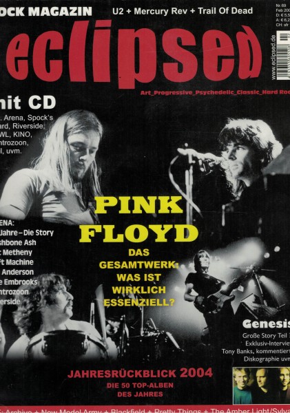 eclipsed Rock Magazin Nr. 069, 02-2005, mit CD, Pink Floyd, Arean, RPWL, Wishbone Ash