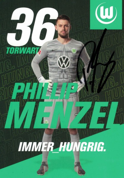 Autogrammkarte - VfL Wolfsburg - Phillip Menzel - Original Signatur