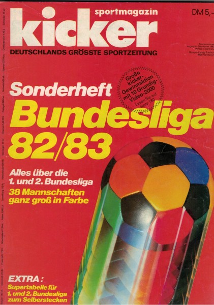 Kicker Sonderheft Bundesliga 1982/83