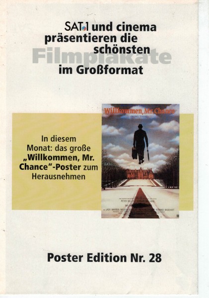Cinema Poster Edition Nr. 28 - Willkommen, Mr. Chance