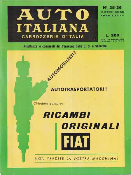 Auto Italiana - 1956 - Nr. 35-36