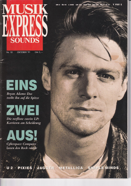 Musik Express Sounds - 1991 Oktober - Bryan Adams, U2, Pixies, Metallica, Simple Minds