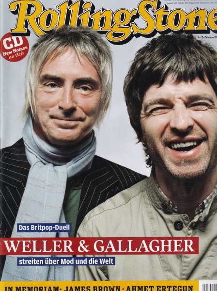 Rolling Stone 2007-02 Februar - Ausgabe 148 - Weller & Gallagher, James Brown - mit CD