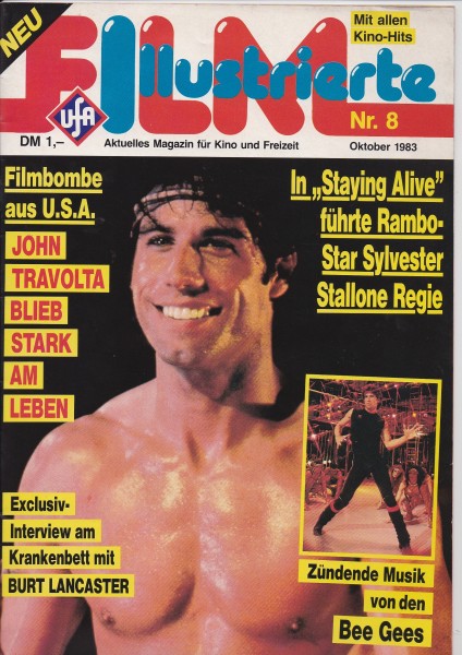 Film Illustrierte 1983 - Nr. 8 - John Travolta, Burt Lancaster, Bee Gees, Sylvester Stallone