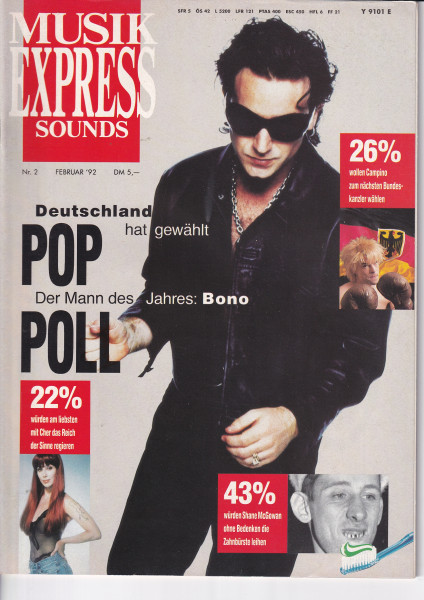 Musik Express Sounds - 1992 Februar - Bono, Cher, Campino