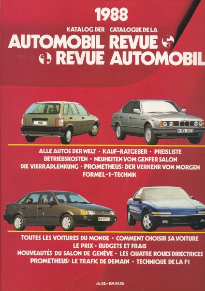 Automobil Revue - 1988 - Der Katalog der Autowelt