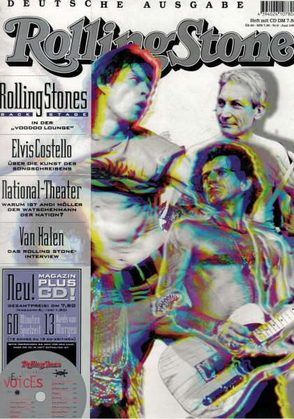 Rolling Stone 1995-06 Juni - Ausgabe 08 - Rolling Stones, Elvis Costello, Van Halen - mit CD