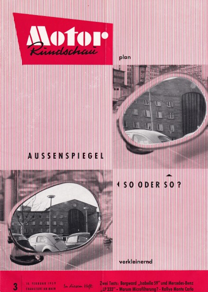 Motor Rundschau 1959 Heft 03 - 10.02.1959 - Borgward Isabella, Mercedes-Benz LP 333